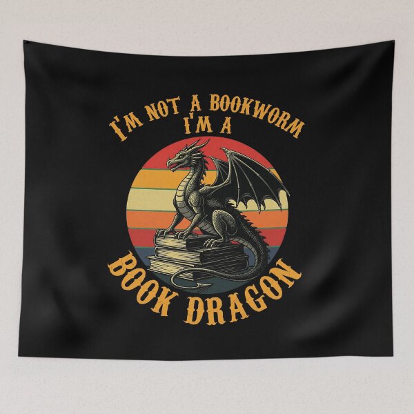 Item preview, Book Dragon Fantasy Vintage Retro Book Lovers designed and sold by VinsendDraconi.