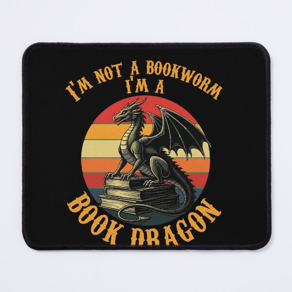 Item preview, Book Dragon Fantasy Vintage Retro Book Lovers designed and sold by VinsendDraconi.