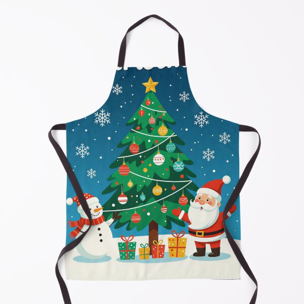 Item preview, Santa Claus, Christmas tree and snowman, digital art designed and sold by Planet Utoppia.