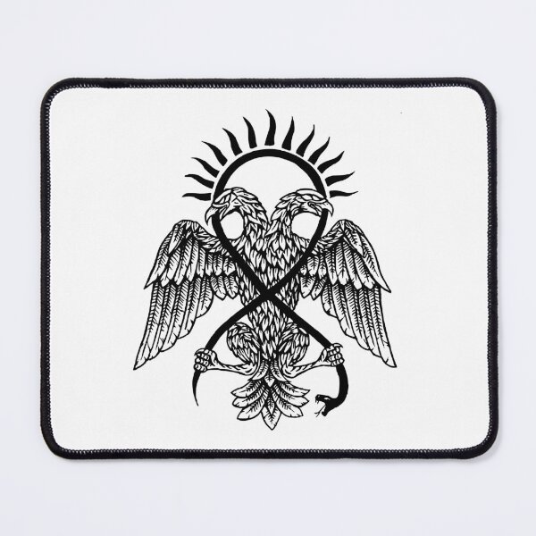 Item preview, Smiting eagle, Double headed eagle slaying serpent (Black line) designed and sold by Solistine-.
