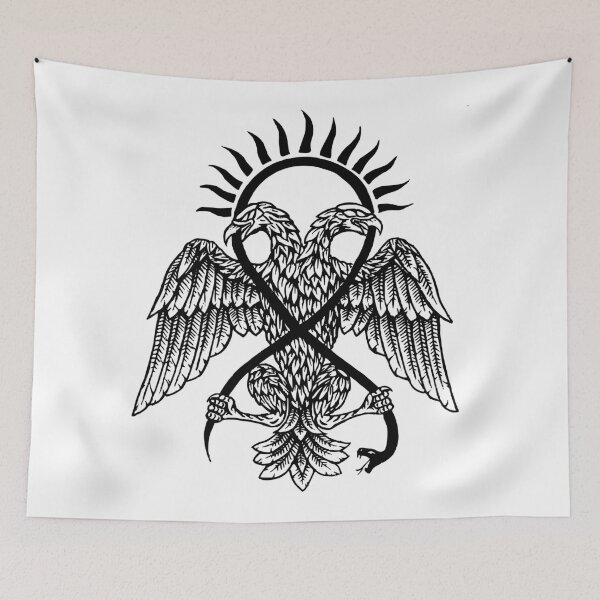 Item preview, Smiting eagle, Double headed eagle slaying serpent (Black line) designed and sold by Solistine-.