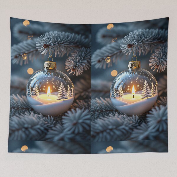 Item preview, Christmas ball wallpaper designed and sold by Planet Utoppia.