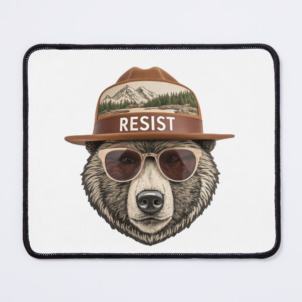 Item preview, Bear Resist - Protect Our National Parks Fascism Anti Trump Save The Trees Climate Future designed and sold by HumansStuck12.