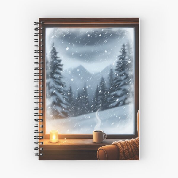 Item preview, Mountain Cabin Window View Throw Blanket designed and sold by HappyMindCo.