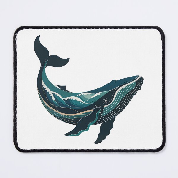 Item preview, Bathymetry Map Inside Whale • Outline Ocean Chart designed and sold by Blok45.