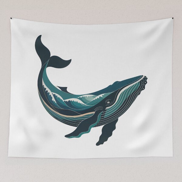 Item preview, Bathymetry Map Inside Whale • Outline Ocean Chart designed and sold by Blok45.
