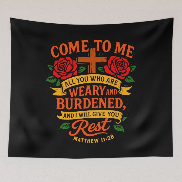 Item preview, Matthew 11:28 Come To Me All You Who Are Weary And Burdened designed and sold by plushism.