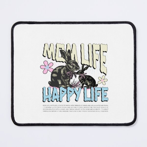 Item preview, Mom Life Happy Life – Cute Bunny Mom & Baby Design designed and sold by vibewear5.