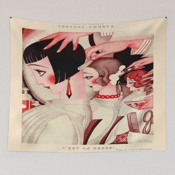 Item preview, Cheveux Courts by Gerda Wegener (1920s)// Public Domain designed and sold by Vernissage-dart.