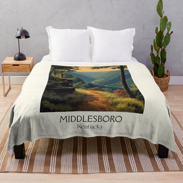 Item preview, Middlesboro Kentucky Crater Town | Mountain Path Poster designed and sold by TuncGK.