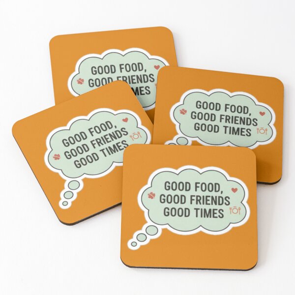 Item preview, Good Food, Good Friends, Good Times – Warm Thanksgiving Quote for Kitchen & Lifestyle Decor designed and sold by PunchDrop.