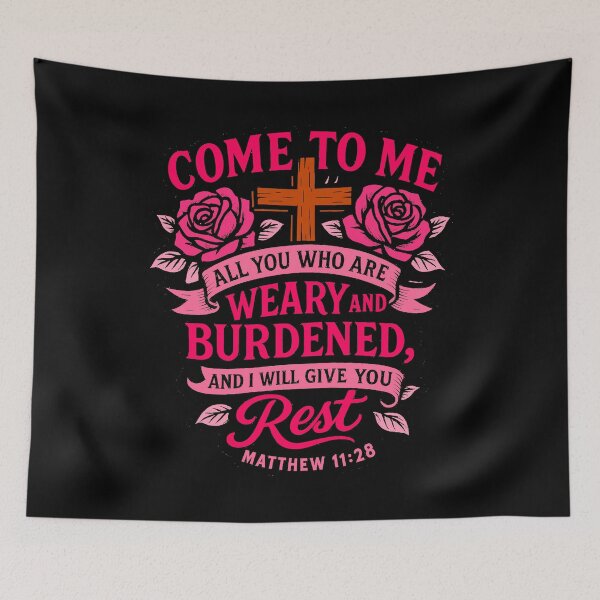 Item preview, Matthew 11:28 Come To Me All You Who Are Weary And Burdened designed and sold by plushism.