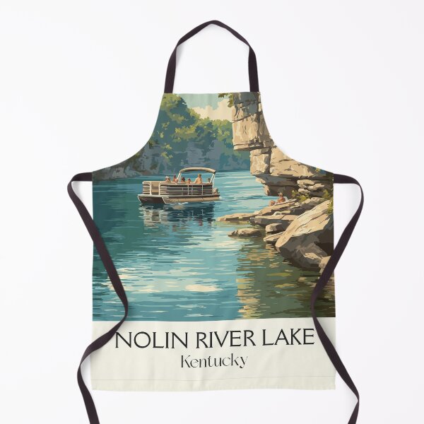 Item preview, Nolin River Lake Kentucky | Pontoon Boat Poster designed and sold by TuncGK.