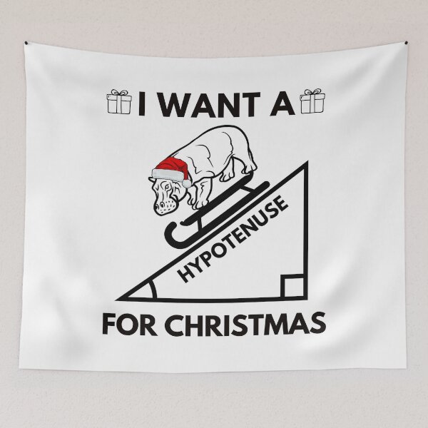 Item preview, I Want A Hypotenuse For Christmas - Ugly Christmas Sweater Mathematics, Math Holiday Party, Xmas Math, Math Nerd Christmas, Math Ugly Christmas Sweater designed and sold by jadedscientist.
