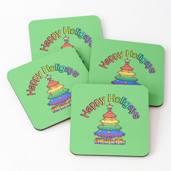Item preview, Happy Holigays Funny LGBTQ Rainbow Christmas Design designed and sold by Sapphic-Charm.