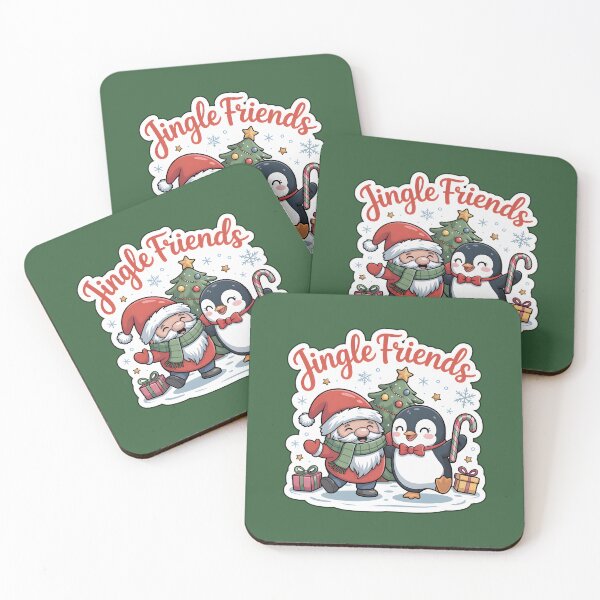 Item preview, Christmas Gnomes Sticker Jingle Friends Gnome & Penguin Dance Holiday Art designed and sold by Nuist25.