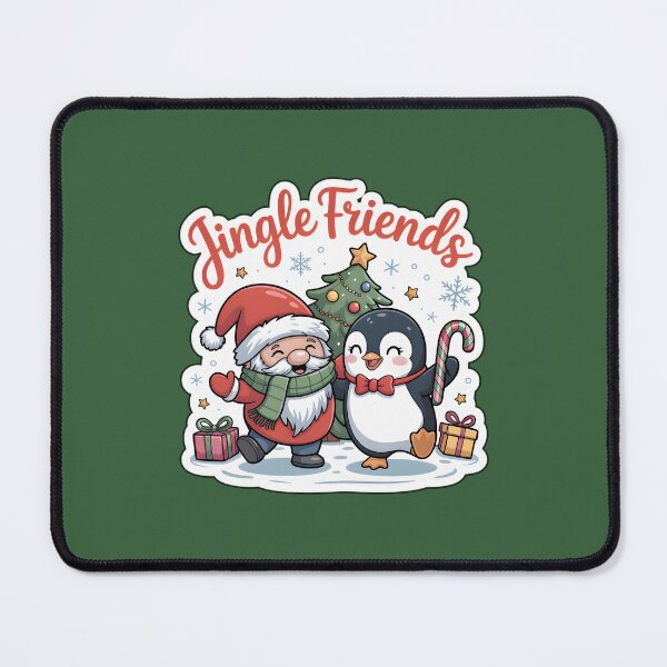 Item preview, Christmas Gnomes Sticker Jingle Friends Gnome & Penguin Dance Holiday Art designed and sold by Nuist25.