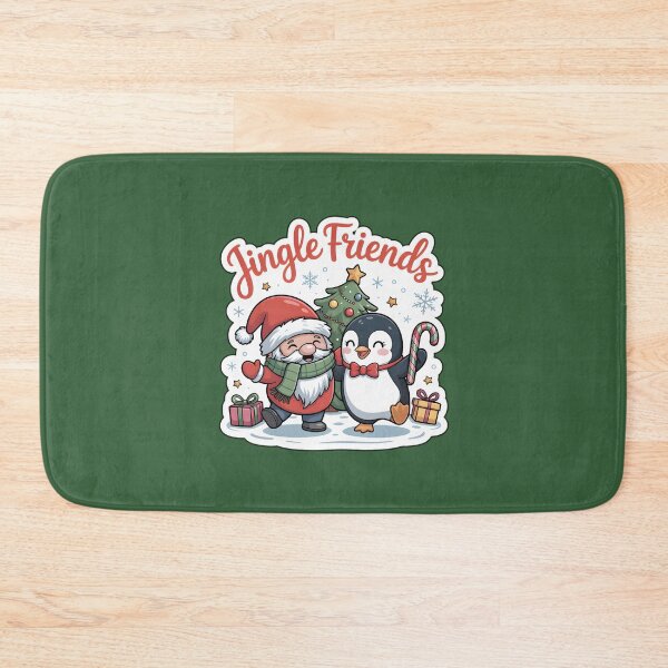 Item preview, Christmas Gnomes Sticker Jingle Friends Gnome & Penguin Dance Holiday Art designed and sold by Nuist25.