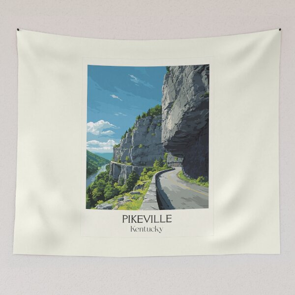 Item preview, Pikeville Kentucky Mountain Cut | Roadway Engineering Poster designed and sold by TuncGK.