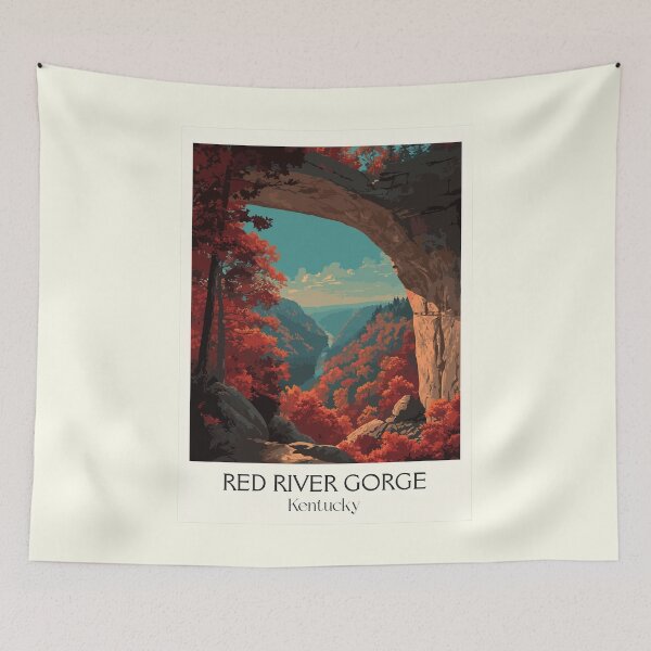 Item preview, Red River Gorge Kentucky | Autumn Sandstone Arch Poster designed and sold by TuncGK.
