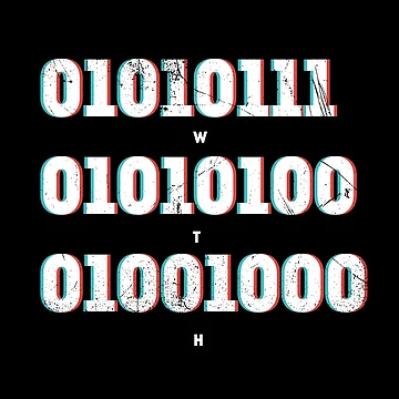 Artwork thumbnail, WTH In Binary Code by BlueRockDesigns