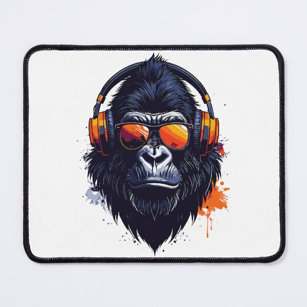 Item preview, Gorilla with headphones – Cool music design for real sound lovers designed and sold by drizzd.