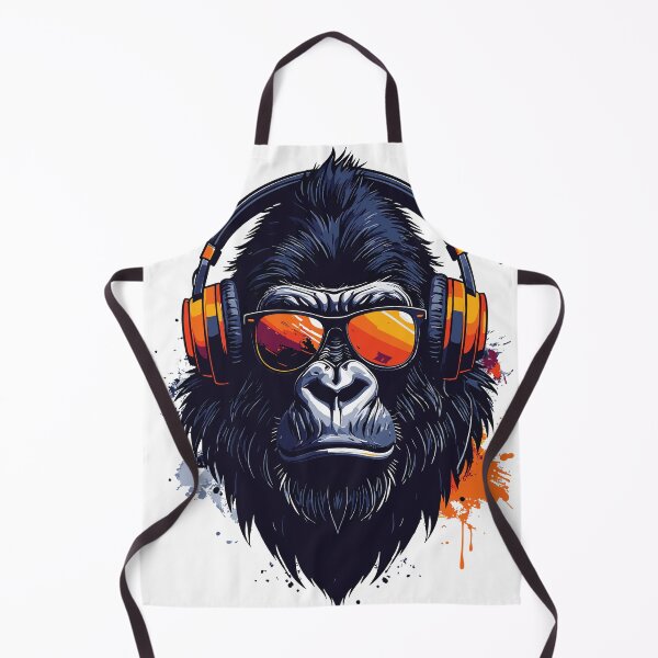 Item preview, Gorilla with headphones – Cool music design for real sound lovers designed and sold by drizzd.