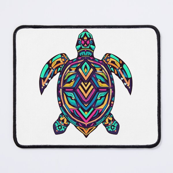 Item preview, Neon Tribal Turtle – Vibrant Ocean Spirit Design designed and sold by snoezelstudio.