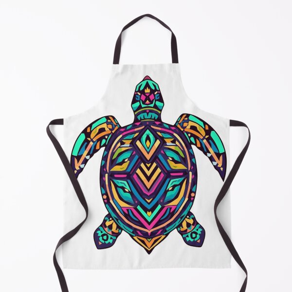 Item preview, Neon Tribal Turtle – Vibrant Ocean Spirit Design designed and sold by snoezelstudio.