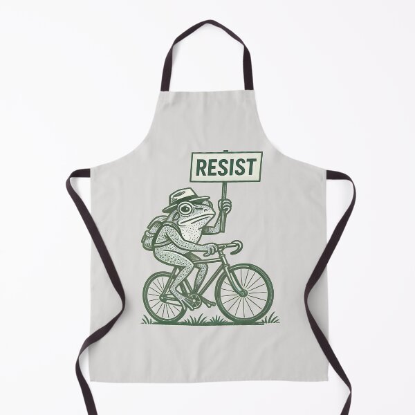 Item preview, Vintage Frog On Bike Resist Portland Frog Protest  designed and sold by gear-posters.