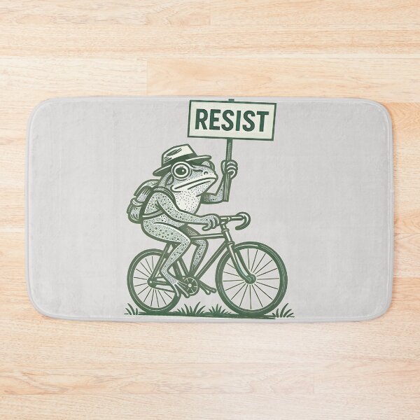 Item preview, Vintage Frog On Bike Resist Portland Frog Protest  designed and sold by gear-posters.