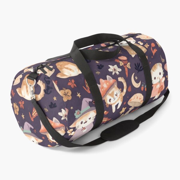 Item preview, Whimsical Witch Cats Mystical Forest Flower Deep Purple designed and sold by MoonlitDoodles1.