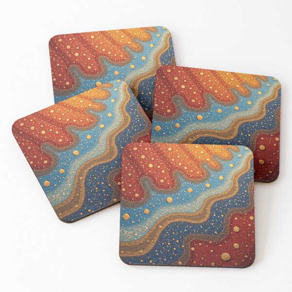 Item preview, Aboriginal Inspired Dot Art - Water Stream Through Lava designed and sold by GrinGalore.