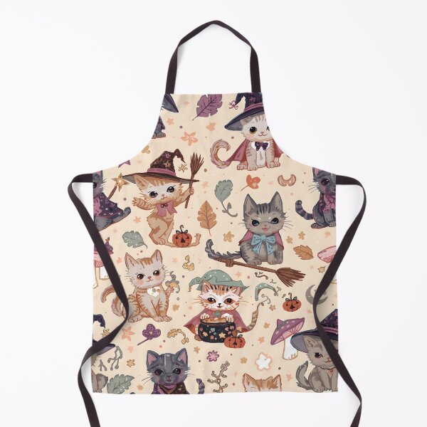 Item preview, Pastel Witch Kitten Pattern: Cozy Autumn Magic Wild designed and sold by MoonlitDoodles1.