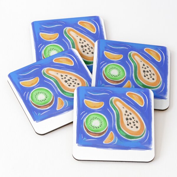 Item preview, Bright tropical fruit gouache illustration designed and sold by jsapro.