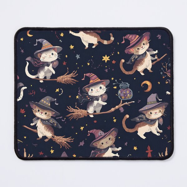 Item preview, Moonlit Witch Cats: Dark Forest Flight Wild Night designed and sold by MoonlitDoodles1.