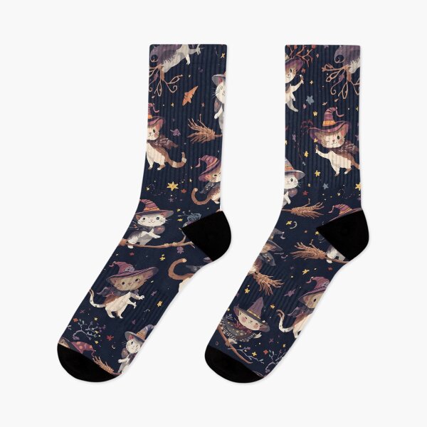 Item preview, Moonlit Witch Cats: Dark Forest Flight Wild Night designed and sold by MoonlitDoodles1.