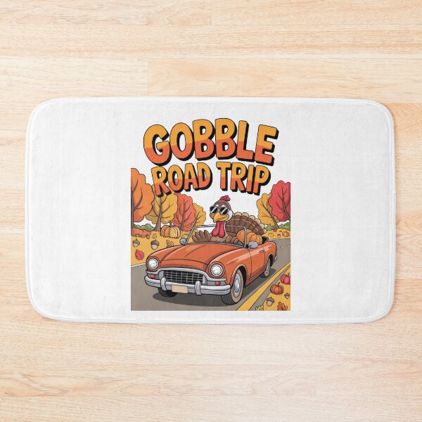 Item preview, Gobble Road Trip – Funny Turkey Thanksgiving Autumn Drive Cartoon designed and sold by pod24.