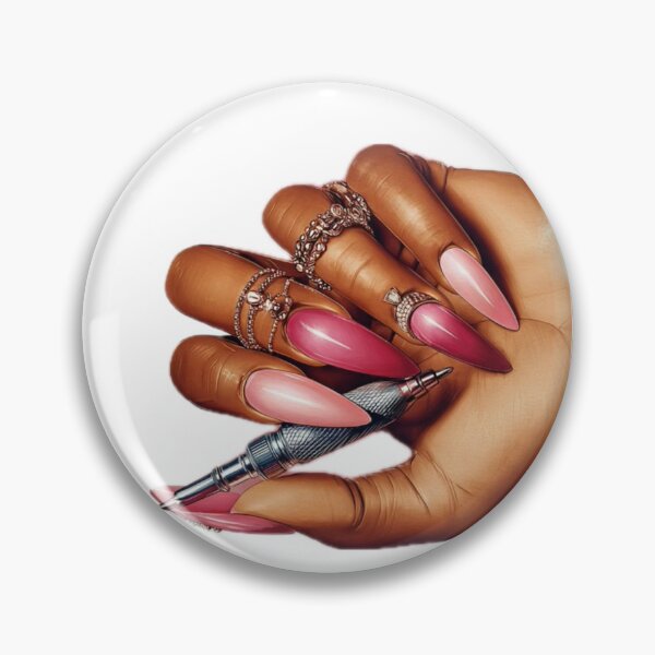 Item preview, Pink Glam Stiletto Baddie Nails designed and sold by Lulunza.