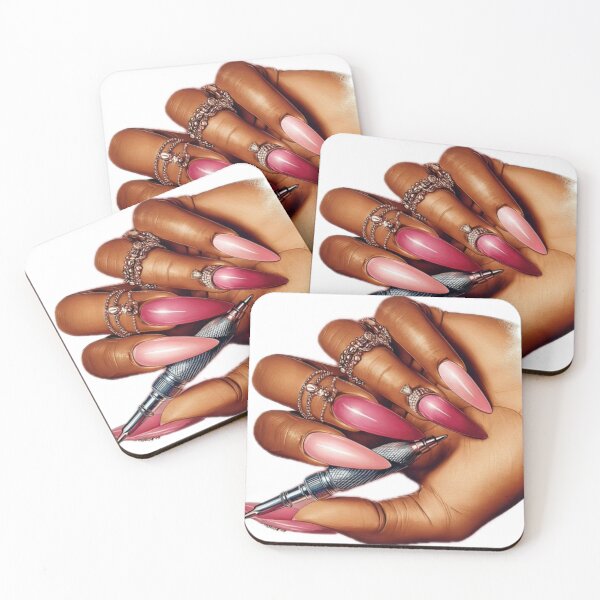 Item preview, Pink Glam Stiletto Baddie Nails designed and sold by Lulunza.