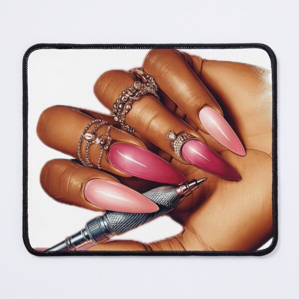 Item preview, Pink Glam Stiletto Baddie Nails designed and sold by Lulunza.