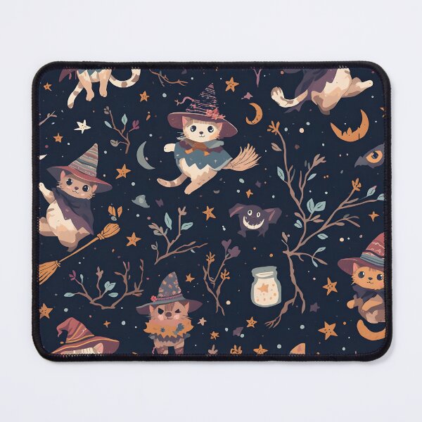 Item preview, Charming Witch Wild Funny Halloween Cats Midnight Forest designed and sold by MoonlitDoodles1.