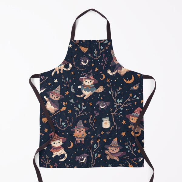 Item preview, Charming Witch Wild Funny Halloween Cats Midnight Forest designed and sold by MoonlitDoodles1.