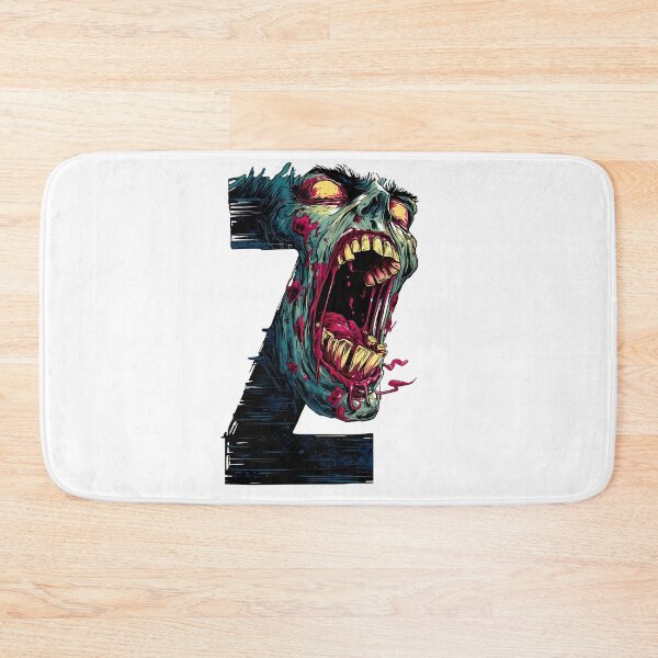 Item preview, Frightening Zombie Head – Horror Illustration on Letter Z designed and sold by DesignArtist.ia.