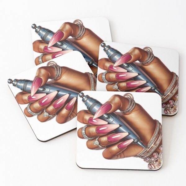 Item preview, Pink Glam Stiletto Baddie Nails designed and sold by Lulunza.