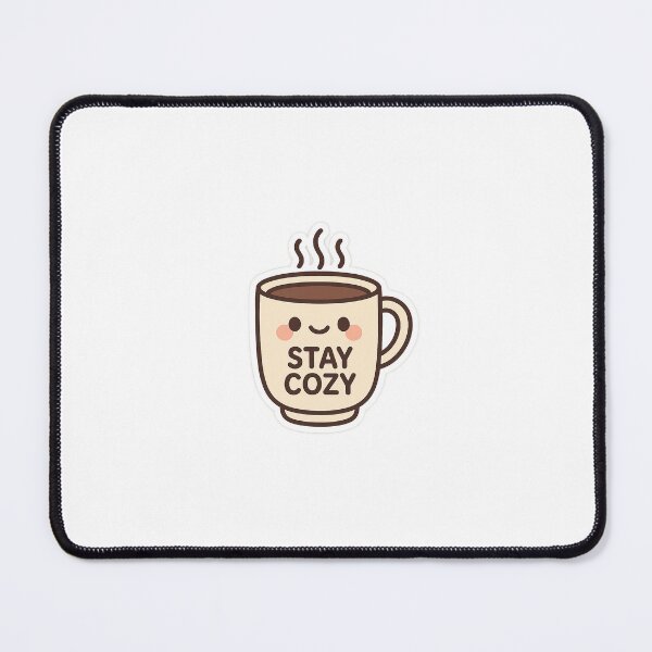 Item preview, Cute Coffee Cup “Stay Cozy” | Kawaii Hot Drink Illustration designed and sold by Eugeniia25.
