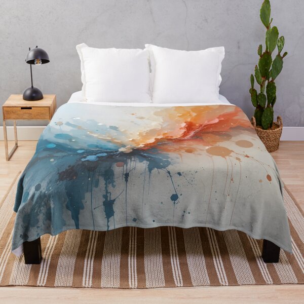 Item preview, Fusion of Elements – Abstract Splash of Fire and Ice designed and sold by GeetArtHouse.
