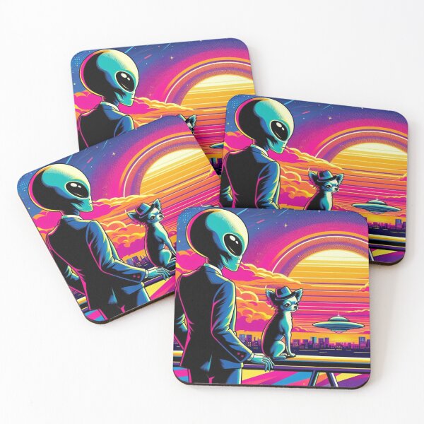 Item preview, alien and cute chihuahua dog designed and sold by Dogandesighn.