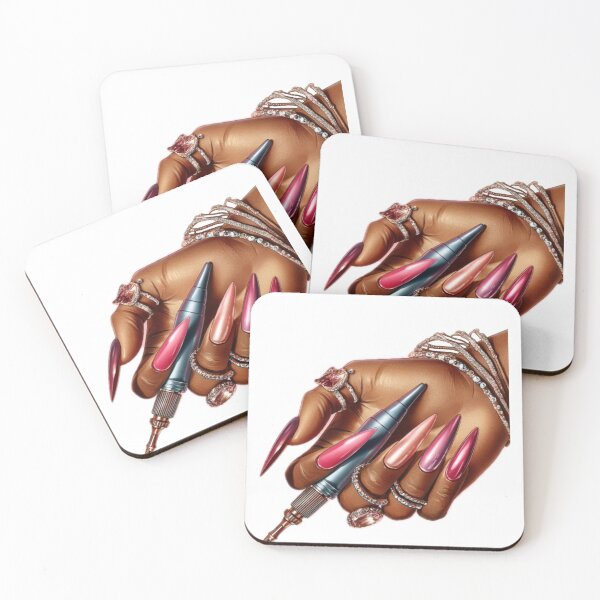 Item preview, Colorful Melanin Glam Nail Art designed and sold by Lulunza.