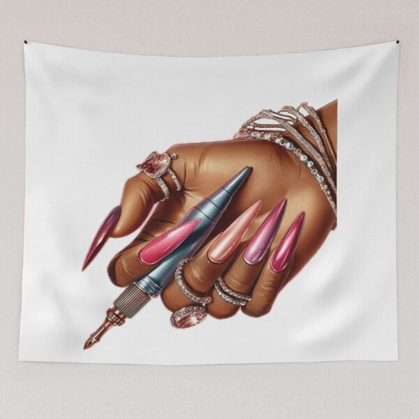 Item preview, Colorful Melanin Glam Nail Art designed and sold by Lulunza.